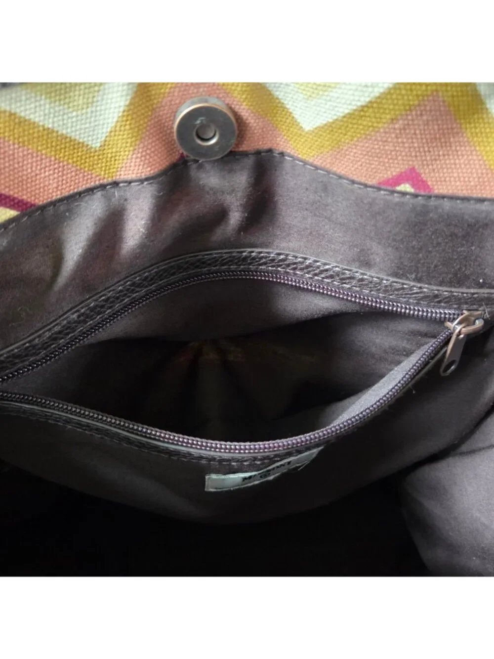 Missoni X Target Tote Bag Canvas Zig Zag Chevron Purse Travel Shopping